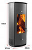 Piec wolnostojący stalowy 6-10kW na drewno (średnica wylotu spalin: 120mm) - spełnia anty-smogowy EkoProjekt 65882974
