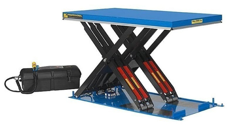 Podnośnik, podest nożycowy (udźwig: 2000 kg, wymiary platformy: 2250x1200 mm, wysokość podnoszenia min/max: 300-1900 mm, moc: 2,3kW) 01872710