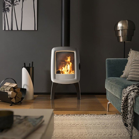 Piec wolnostojący 5kW Elo M (wylot spalin: góra, kolor: emalia biała) - spełnia anty-smogowy EkoProjekt 86865684