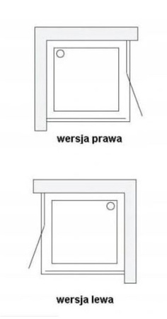 Kabina prysznicowa 80x80 szkło 6mm kwadrat czarna 23178217