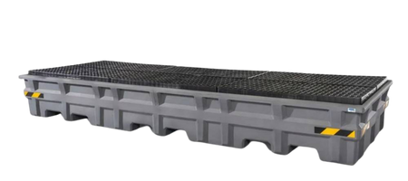 Wanna wychwytowa z polietylenu (PE) na 3 IBC, z kratą z PE 3737x1402x517 1000L 72279191