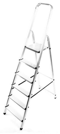 Drabina domowa aluminiowa jednostronna 4 stopniowa (wysokość robocza: 2,90m) 99674632