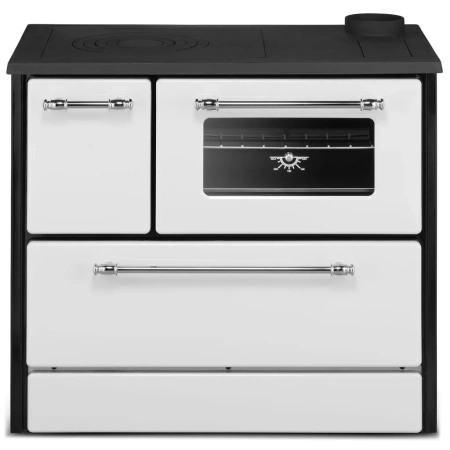 Kuchnia na drewno piec kominek koza kuchnia kocioł CO z płaszczem wodnym 16,15kW (kolor: biały, średnica wylotu spalin: 130 mm) - spełnia anty-smogowy EkoProjekt 99683166