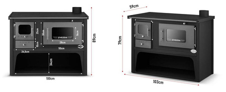 Piec koza kuchenka kuchnia węglowa westfalka 7-9kW (kolor: antracyt, średnica wylotu spalin: 130mm) - spełnia anty-smogowy EkoProjekt 99682641