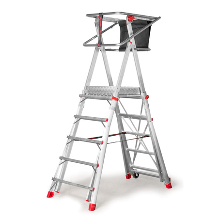 Drabina magazynowa jezdna FARAONE z wejściem jednostronnym (wysokość robocza: 310-418cm) 99679708