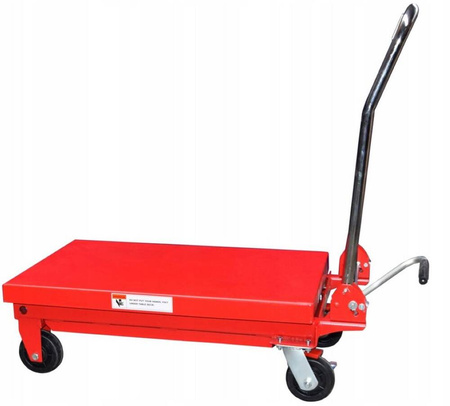 Wózek nożycowy platformowy masztowy (udźwig: 500 kg, wymiary platformy: 45x69 cm, wysokość podnoszenia: 27-87 cm) 13782437
