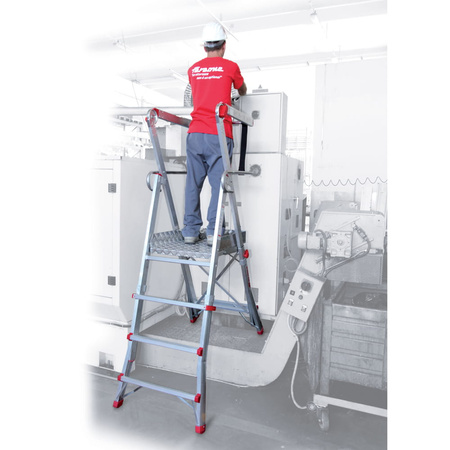Drabina magazynowa jezdna FARAONE z wejściem jednostronnym (wysokość robocza: 310-418cm) 99679708