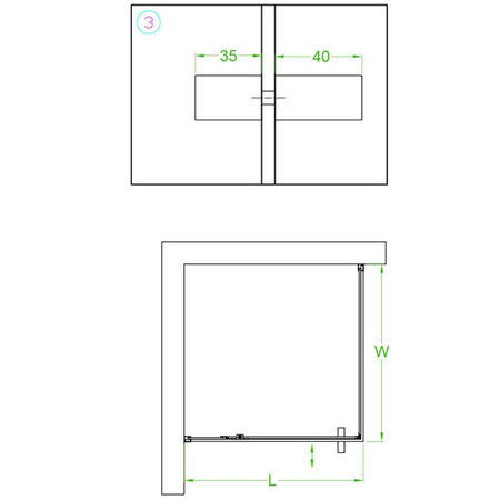 Kabina prysznicowa czarna kwadratowa 90x90 szkło 6mm 23178198