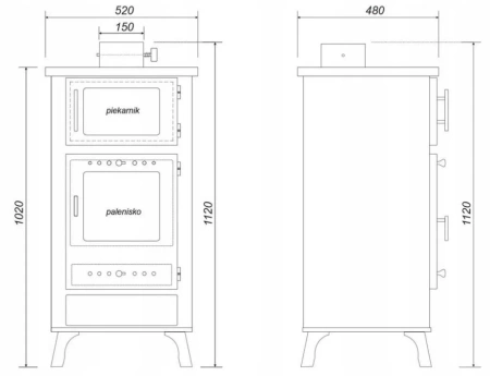 Piec piecyk koza kominek z piekarnikiem 8,5kW - spełnia anty-smogowy EkoProjekt 04481993