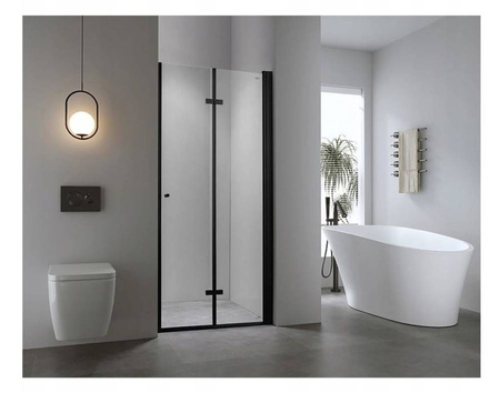 Drzwi prysznicowe 110 cm składane Ścianka black 23179595