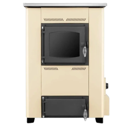 Kuchnia węglowa kocioł piec CO z płaszczem wodnym 25-27kW (kolor: beżowy, średnica wylotu spalin: 148 mm) - spełnia anty-smogowy EkoProjekt 99682660