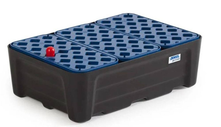 Wanna na małe pojemniki z polietylenu (PE), z kratą z PE, 30 l, 592 x 400 x 185 72279188