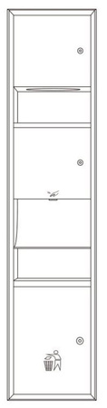 Suszarka do rąk 3w1 + Podajnik ręczników papierowych + Śmietnik 44578408