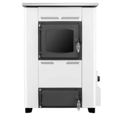 Kuchnia węglowa kocioł piec CO z płaszczem wodnym 25-27kW (kolor: biały, średnica wylotu spalin: 148 mm) - spełnia anty-smogowy EkoProjekt 99682659