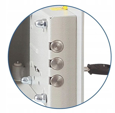 Sejf 3mm! 49 litrów 40x40cm zamek elektroniczny, kolor: RAL7035 (jasnoszary) (wymiary: 400x400x377 mm) 09276452