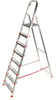 Drabina domowa 8 stopniowa, czerwona (wysokość robocza: 3,61m) 99674640