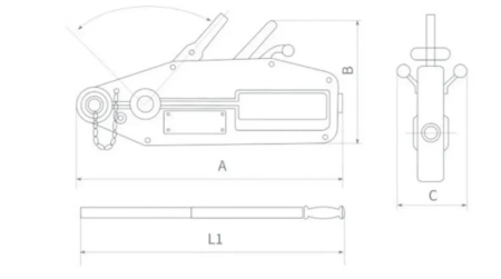 Wciągnik linowy 20m (udźwig: 0,8 T) 33983277