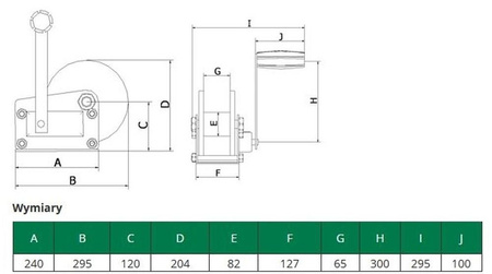 RANG Wciągarka linowa konsolowa bez liny (udźwig: 1200 kg) 10278708
