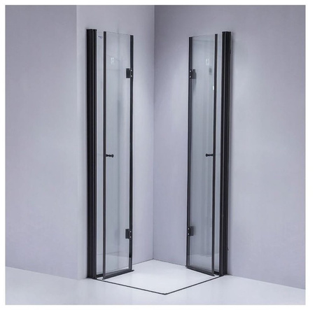 Kabina prysznicowa 90x90 szkło 6mm czarna 23178185