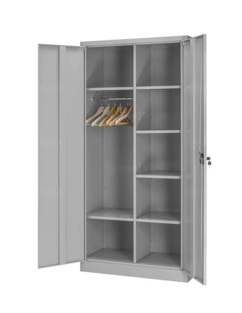 Szaftech Szafa biurowa warsztatowo gospodarcza z półkami i drążkiem na ubrania (wymiary: 90x45x185 cm) 18479752