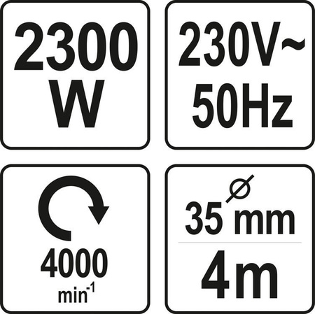 Wibrator do betonu + buława 4m (moc: 2300W) 65676006