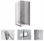 Calbati Kabina prysznicowa 90x90 chrom składana 6mm 23178227