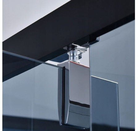 Kabina prysznicowa narożna 90x90 niski czarna brodzik 23178257