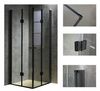 Kabina prysznicowa 90x90 szkło 6mm czarna 23178185