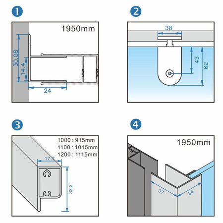 Kabina Prysznicowa 120x90 UCHYLNA OTWIERANA 23181653