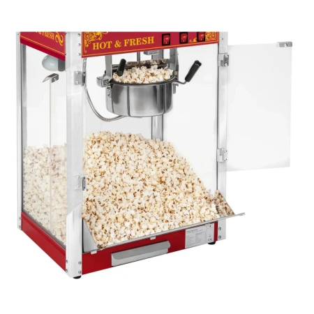 Maszyna do popcornu z wózkiem, czerwona Royal Catering (moc: 1500W, wydajność: 5 kg/h) 45670649