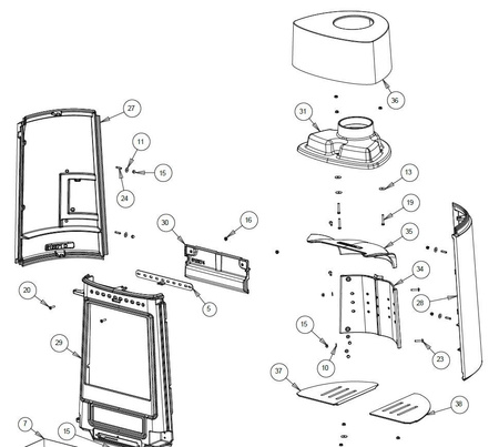 Piec wolnostojący 8kW Aratos (górna średnica wylotu spalin: 150mm, kolor: antracyt) - spełnia anty-smogowy EkoProjekt 86854958