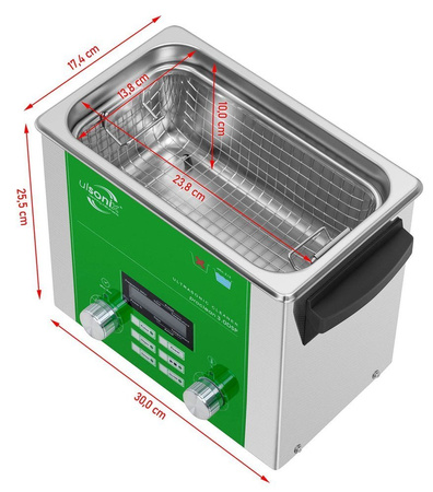 Oczyszczacz ultradźwiękowy Ulsonix (moc ultradźwiękowa: 160W, pojemność: 3L) 45643534