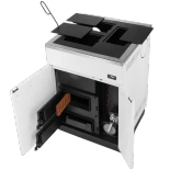 Kuchnia węglowa kocioł c.o. piec kominek z płaszczem wodnym 20-23kW (kolor: biały, średnica wylotu spalin: 130 mm) - spełnia anty-smogowy EkoProjekt 99682568