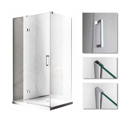 Kabina prysznicowa 100x80 szkło uchylna 23178214