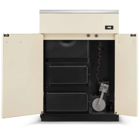 Kuchnia węglowa kocioł c.o. piec kominek z płaszczem wodnym 20-23kW (kolor: beżowy, średnica wylotu spalin: 130 mm) - spełnia anty-smogowy EkoProjekt 99682567