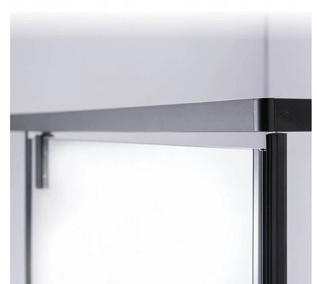 Kabina prysznicowa 120x80 czarna szkło 6mm 23178245