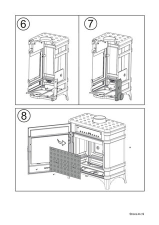 Piec wolnostojący 8kW Carolo z dolotem powietrza (kolor: antracyt) - spełnia anty-smogowy EkoProjekt 86876391