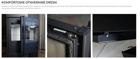 Piec stalowy prawy 7,3kW czarne wyłożenie komory spalania (czarny) - spełnia anty-smogowy EkoProjekt 30082758