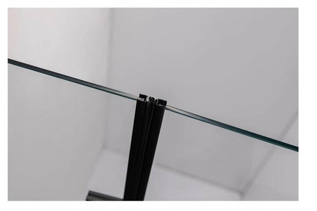 Drzwi prysznicowe 110 cm składane Ścianka black 23179595