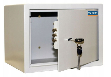 Sejf biurowy 13 litrów blacha 3mm, kolor: RAL7035 (jasnoszary) (wymiary: 230x300x277 mm) 09276462