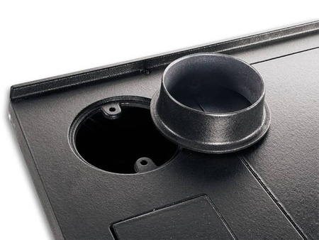 Kuchnia stalowo żeliwna z piekarnikiem 8-11kW, bez płaszcza wodnego (wylot spalin lewy: 120mm, kolor: biały) - spełnia anty-smogowy EkoProjekt 58477289