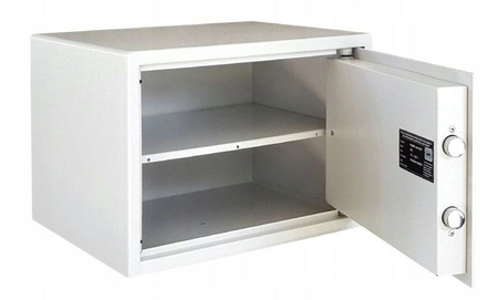 Sejf na broń klasa S1 19 litrów certyfikowany, kolor: RAL7035 (jasnoszary) (wymiary: 250x340x280 mm) 09276444