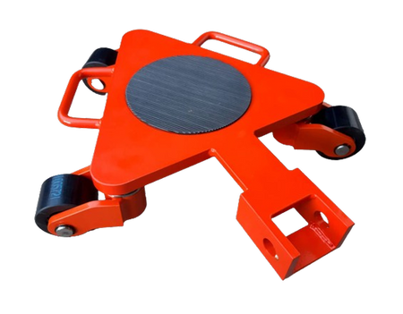 Wózek rotacyjny bez płyty obrotowej do transportu maszyn, urządzeń i sprzętu (rolki: 3x poliamidowe toczone, nośność: 2 ton) 50279761