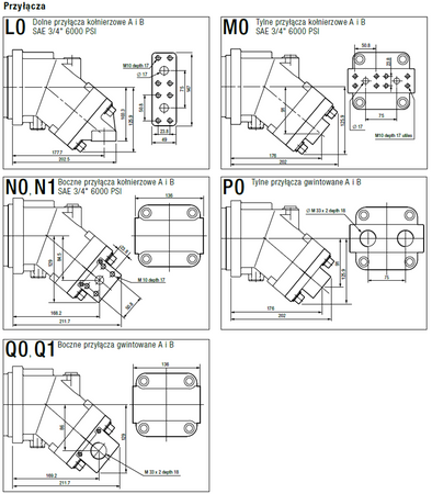 Silnik hydrauliczny tłoczkowy Hydro Leduc (objętość robocza: 50,3 cm³, maksymalna prędkość ciągła: 5000 min-1 /obr/min) 01538898