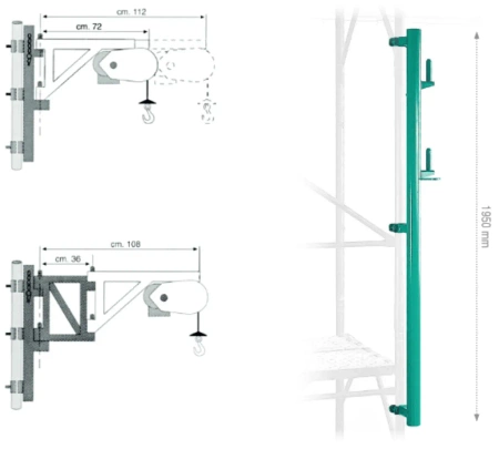 Mocowanie rusztowaniowe do wciągarek 200kg 05683169