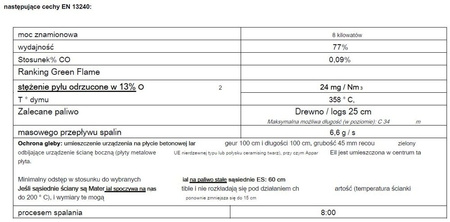 Piec wolnostojący 8kW Mesnil (górna średnica wylotu spalin: 150mm, kolor: antracyt) - spełnia anty-smogowy EkoProjekt 86854939