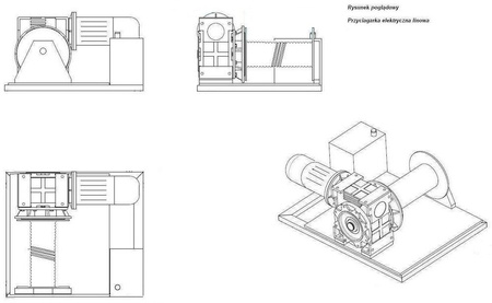 Treton Elektryczna wciągarka z liną o średnicy 8mm (długość liny: 85m, siła uciągu: 1250 kg, moc: 3kW 400V) 28870081