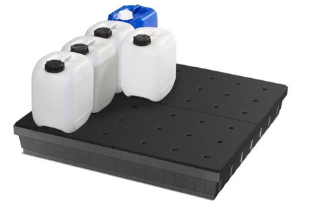 Wanna na małe pojemniki z polietylenu (PE), z kratą z PE, 68 l 72279215