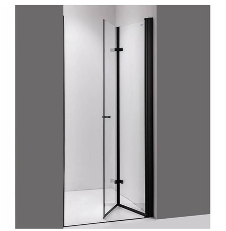 Drzwi prysznicowe 110 cm składane Ścianka black 23179595