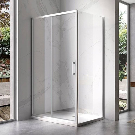 Kabina prysznicowa 120x90 szkło 6mm metal 23178233